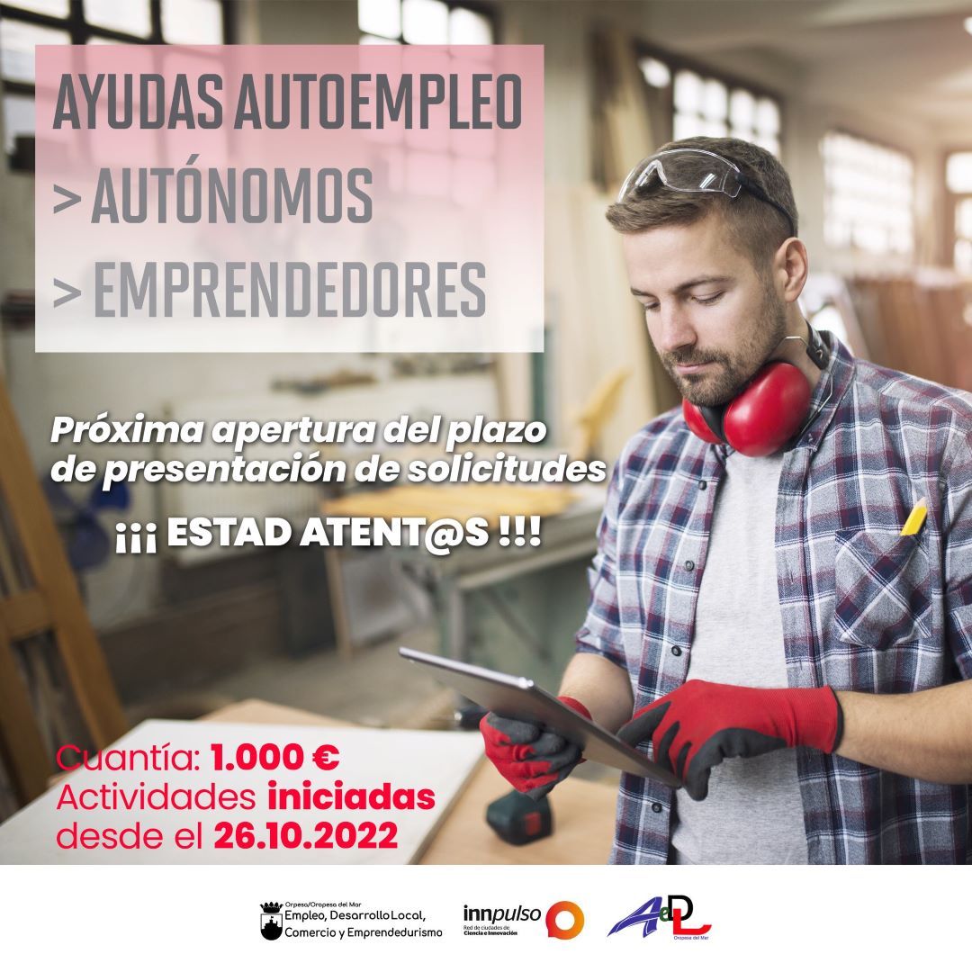 Ayudas al autoempleo 2023 del Ayuntamiento de Oropesa del Mar