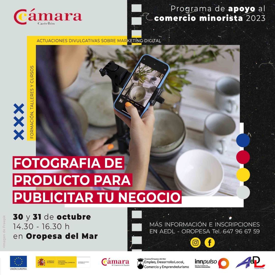Curso de Fotografía de producto para publicitar tu negocio