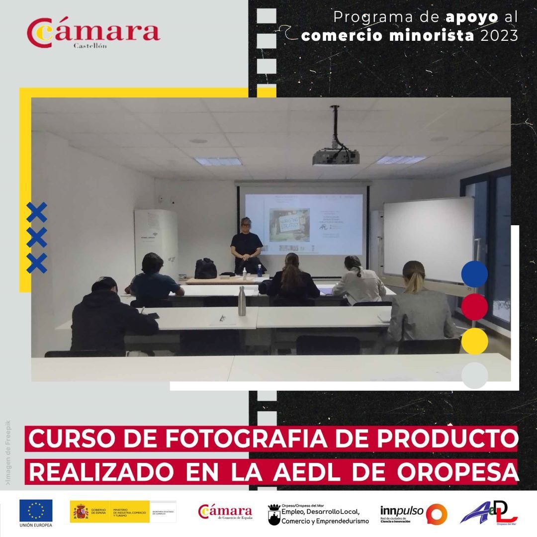Realizado el curso de fotografía de producto en la AEDL Oropesa