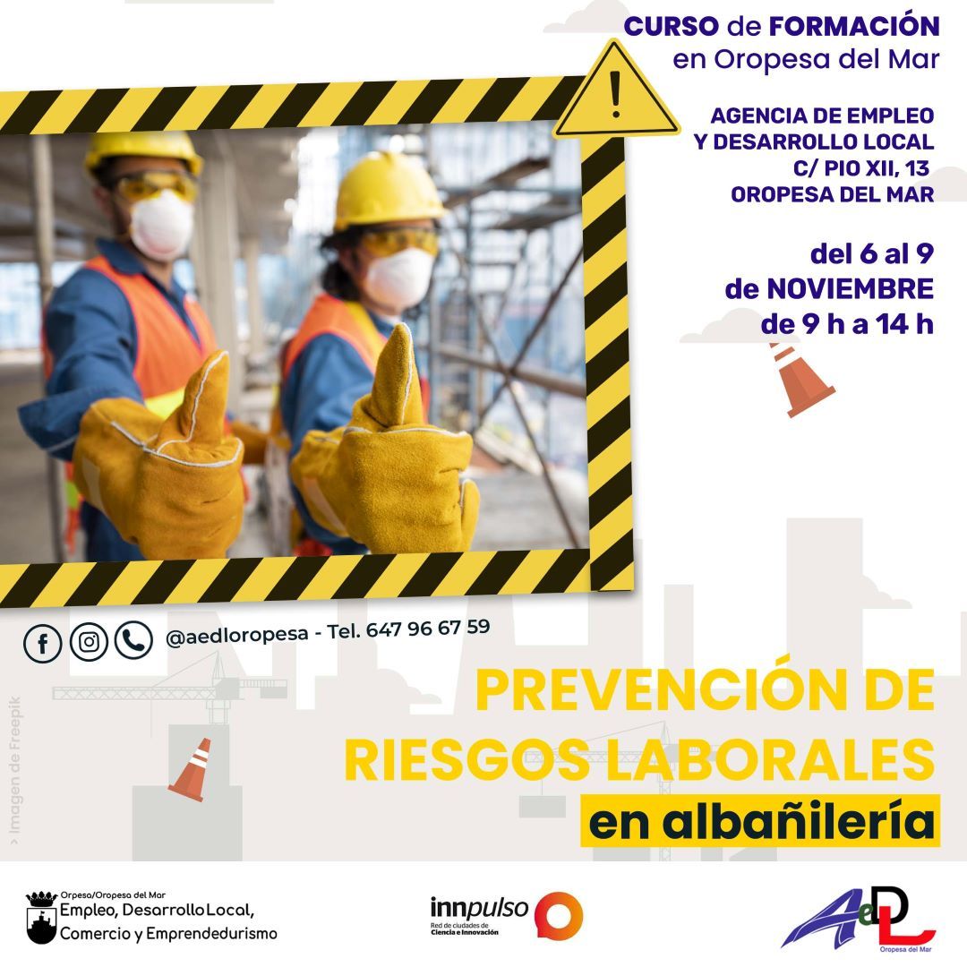 Curso de Prevención de Riegos Laborales en albañilería