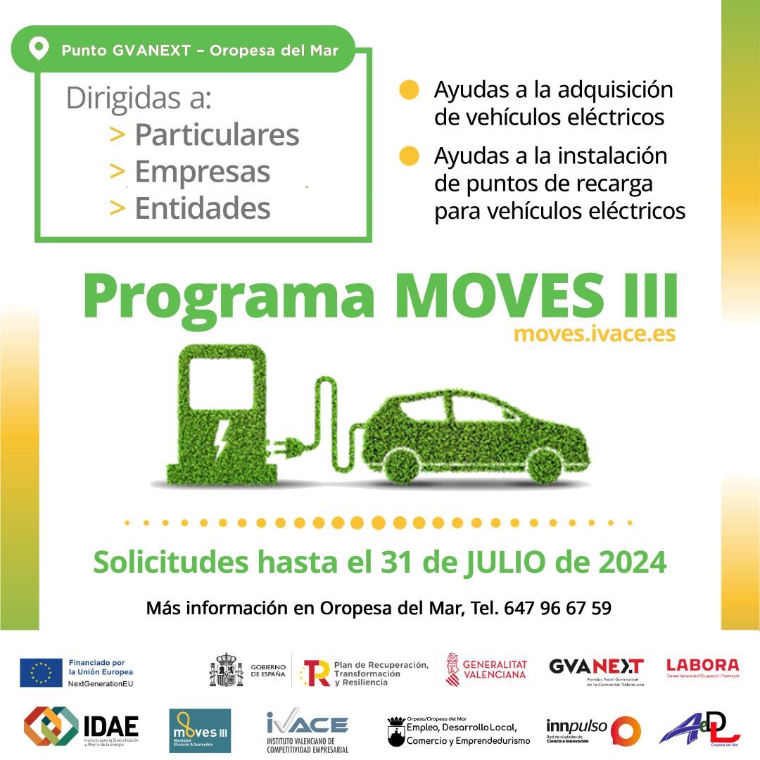 Ayudas a la compra de vehículo eléctrico hasta julio de 2024