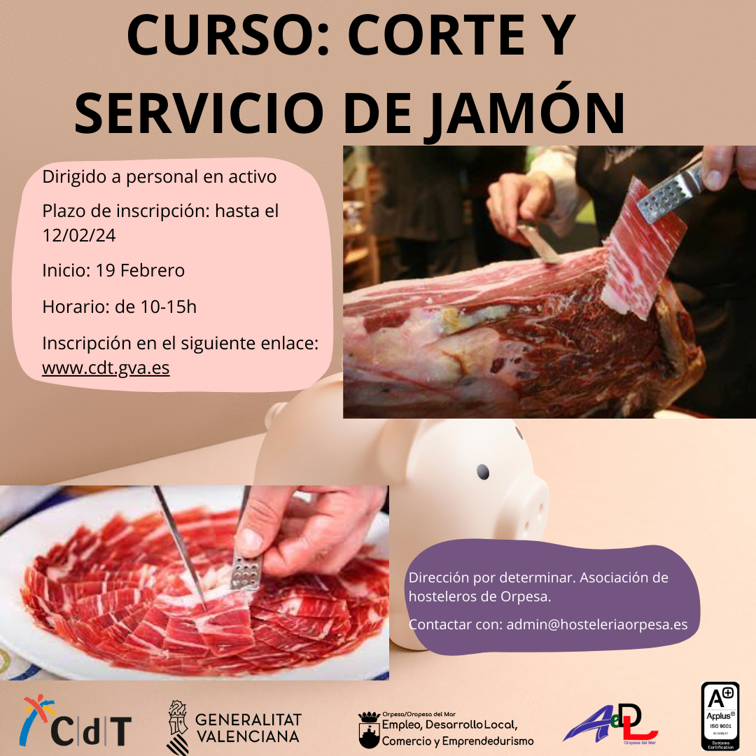 CURSO CORTE Y SERVICIO DE JAMÓN