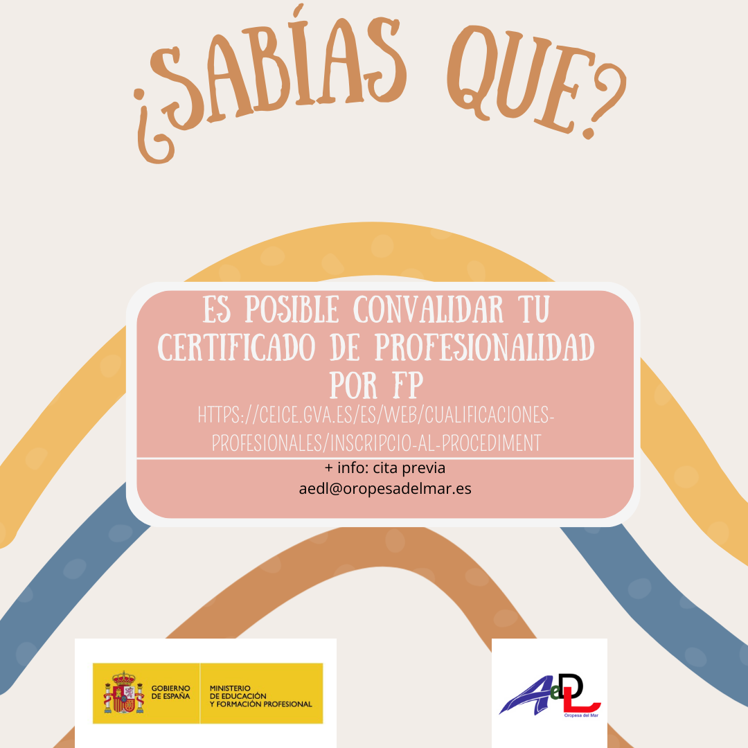 Convalidar certificado de profesionalidad por FP