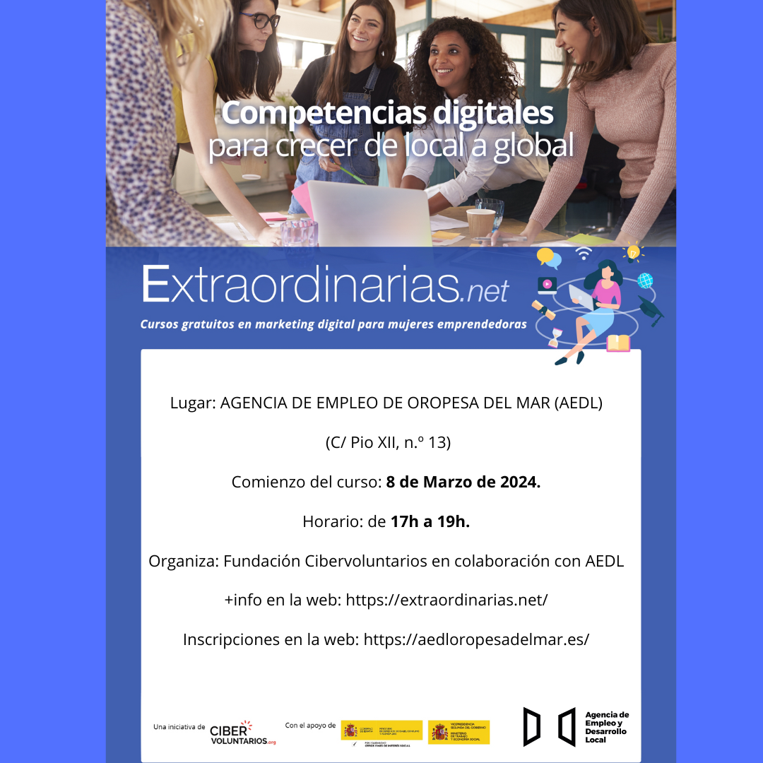 Cambio de horario en el curso Mujeres Extraordinarias.