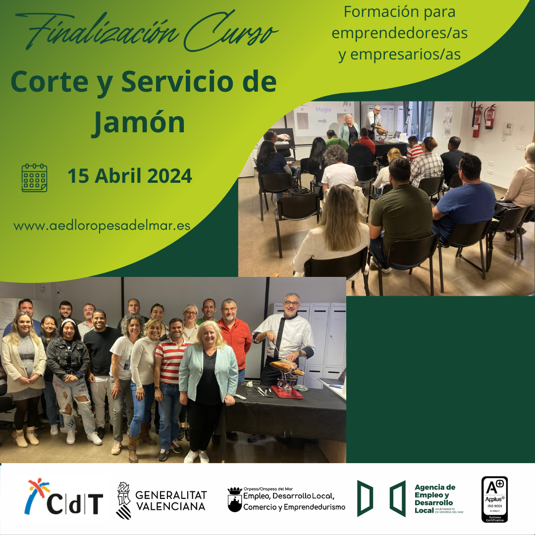 Finalización Curso Corte y Servicio de Jamón.