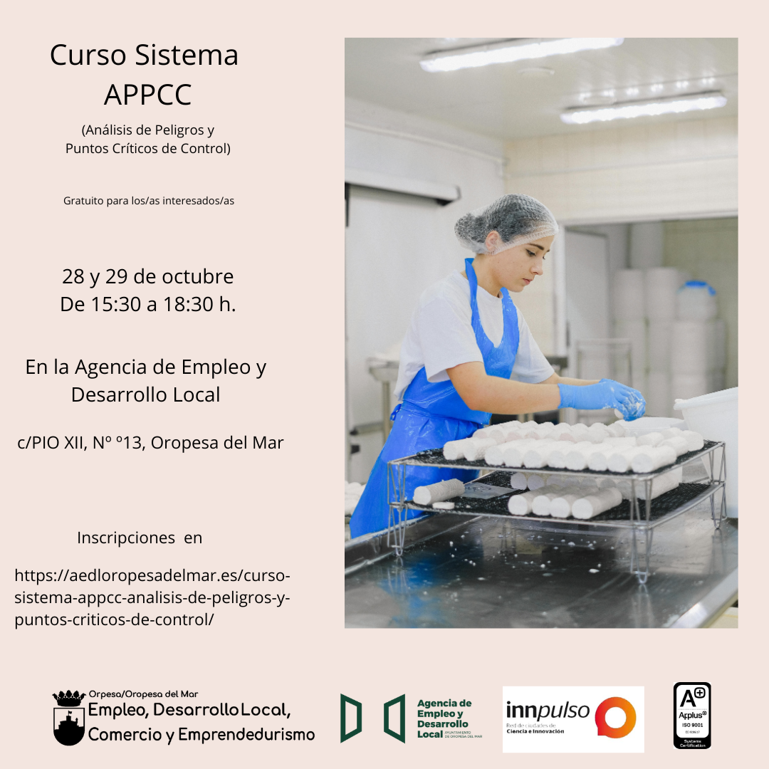 Curso Sistema APPCC (Análisis de Peligros y Puntos Críticos de Control)