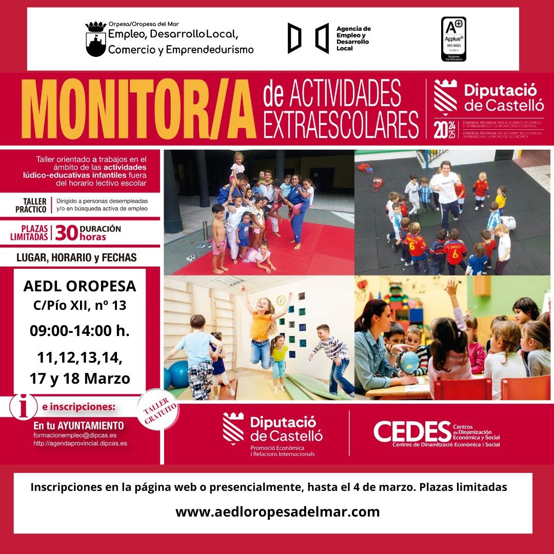 Curso monitor actividades extraescolares