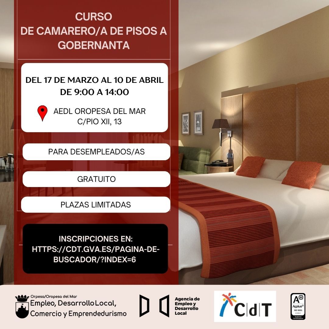 De camarero/a de pisos a gobernanta