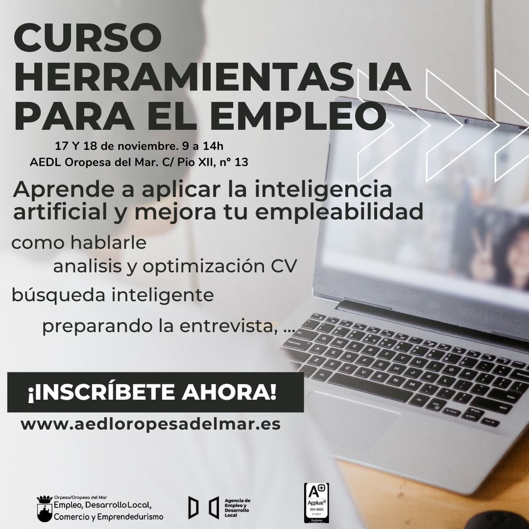 Curso para desempleados "Herramientas IA para el empleo"