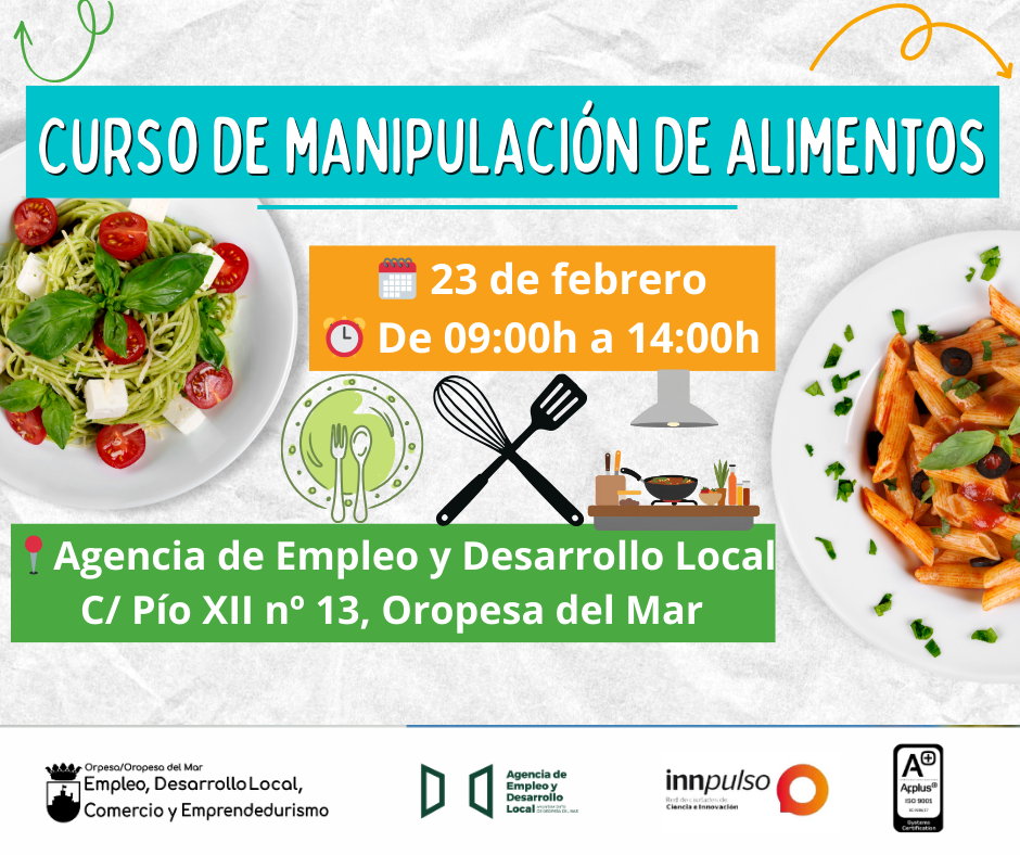 CURSO DE MANIPULADOR DE ALIMENTOS - 23/02/2026