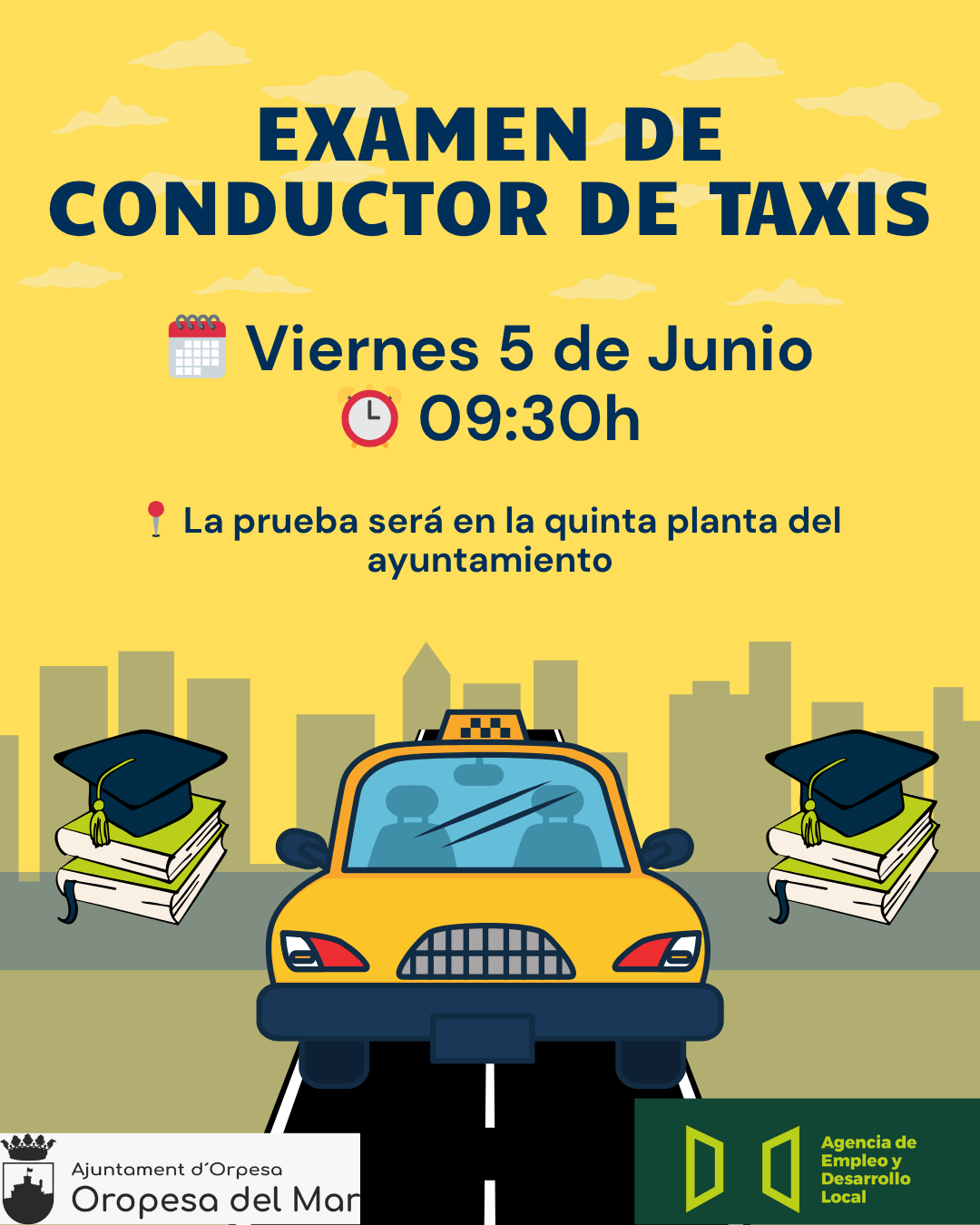 EXAMEN CONDUCTOR DE TAXIS: 5 DE JUNIO DE 2026