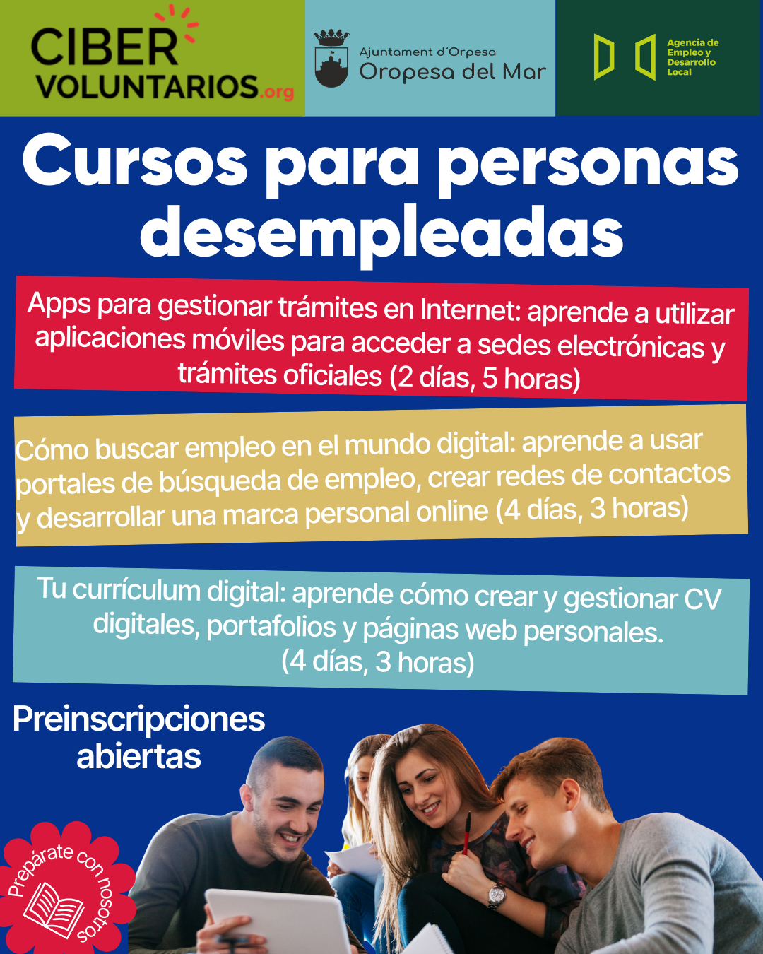 CURSOS DE DIGITALIZACIÓN PARA PERSONAS DESEMPLEADAS
