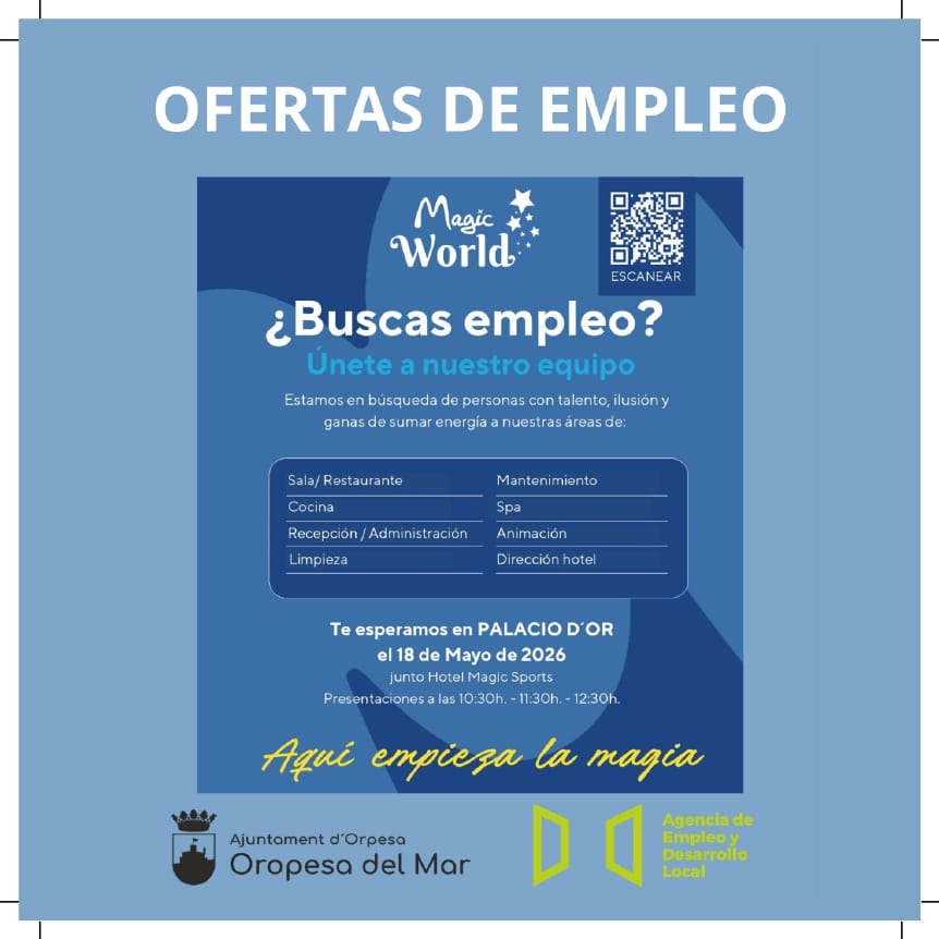 OFERTAS DE EMPLEO EN OROPESA DEL MAR